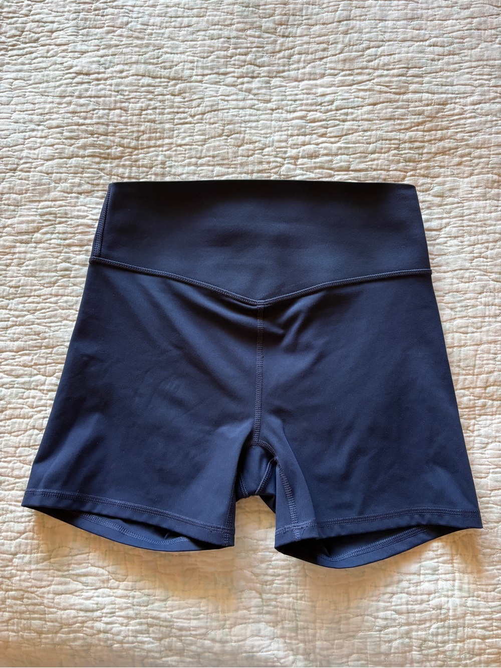 Fabletics Navy High-Waist Athletic Bike Shorts
